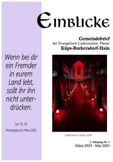 Titel Einblicke März-Mai 2025