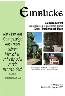 Titelseite Einblicke 3-2025